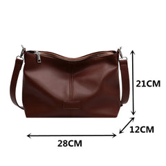 Women's Leather Crossbody Bag Casual Handbag Messenger Bag