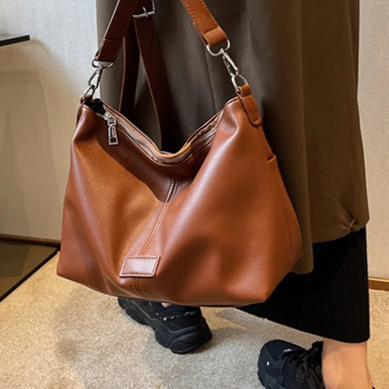 Women's Leather Crossbody Bag Casual Handbag Messenger Bag