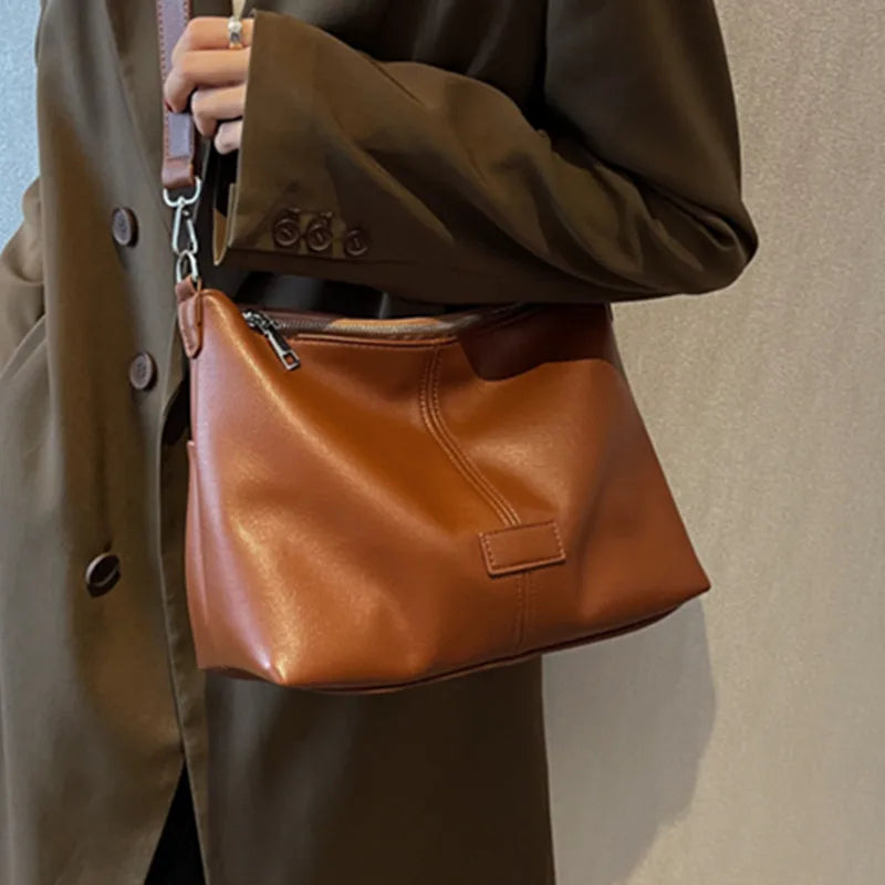 Women's Leather Crossbody Bag Casual Handbag Messenger Bag