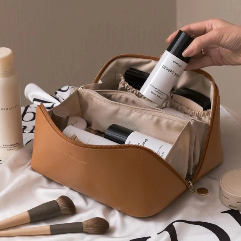 Large Women's Makeup Bag Organizer with Mirror