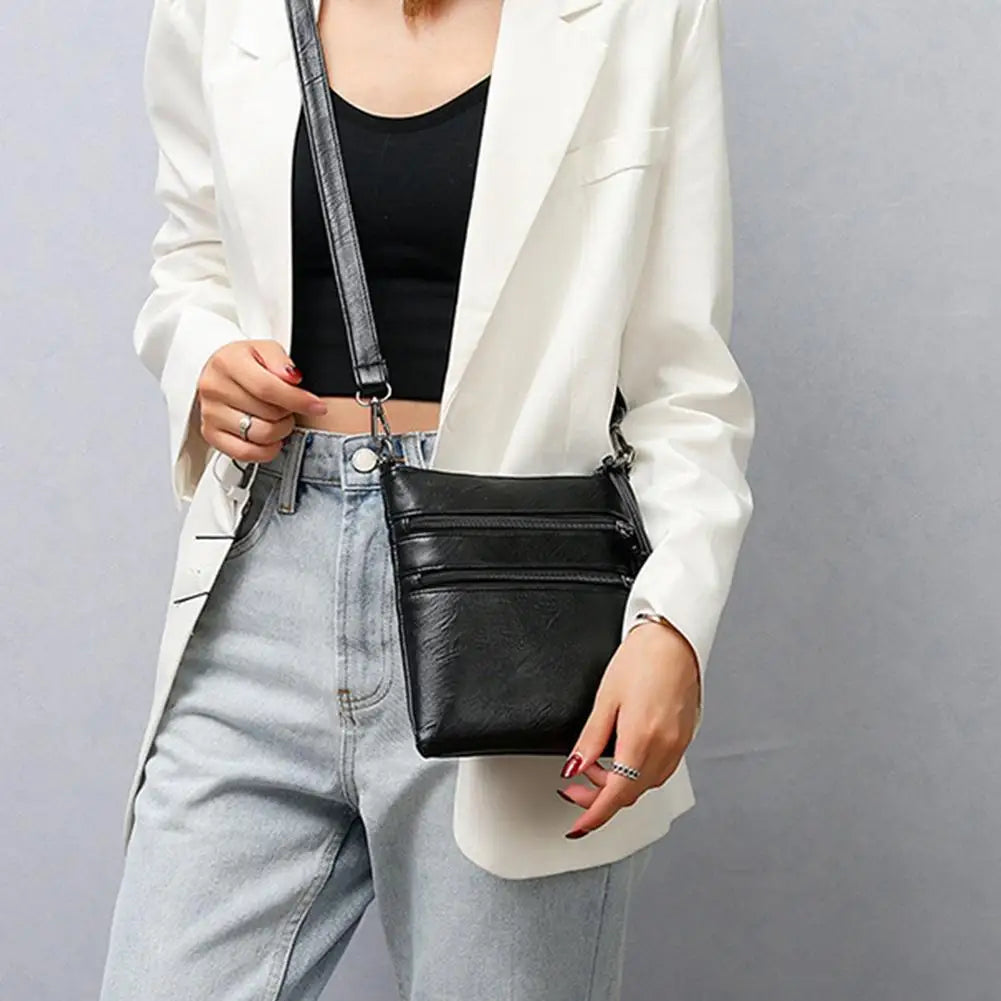 Women's Medium Crossbody Bag Soft Leather Multifunctional Single Shoulder Bag
