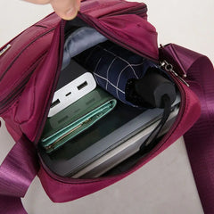 Women's Nylon Cross Body Messenger Bag High-capacity Shoulder Handbag