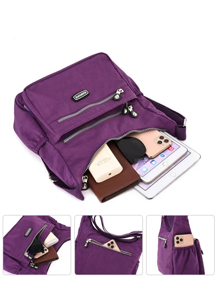 Women's One-Shoulder Messenger Bag Waterproof Nylon Handbags