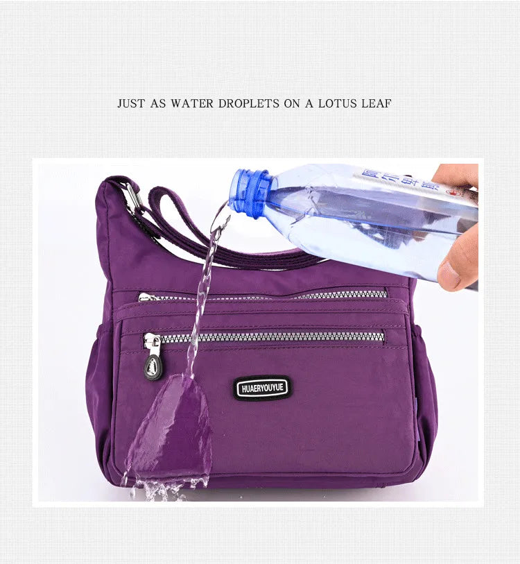 Women's One-Shoulder Messenger Bag Waterproof Nylon Handbags