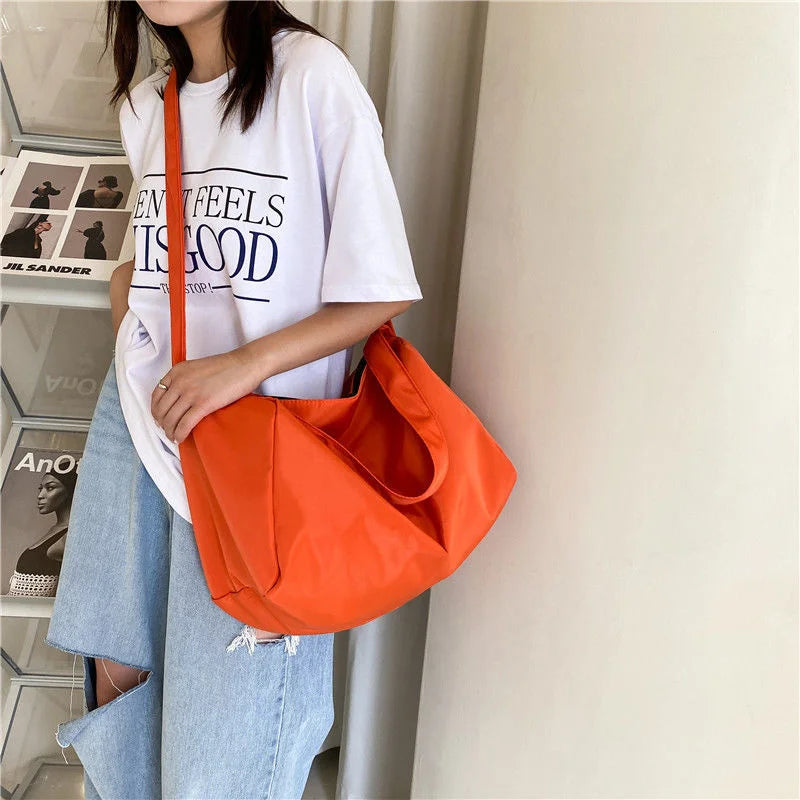 Nylon Messenger Bag Large Capacity Waterproof Shoulder Bag for Women