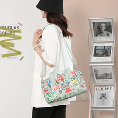 Waterproof Nylon Boston Crossbody Bag Large Capacity Lady Tote