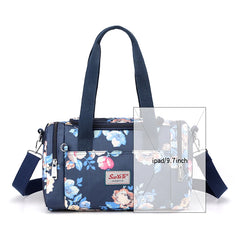 Waterproof Nylon Boston Crossbody Bag Large Capacity Lady Tote