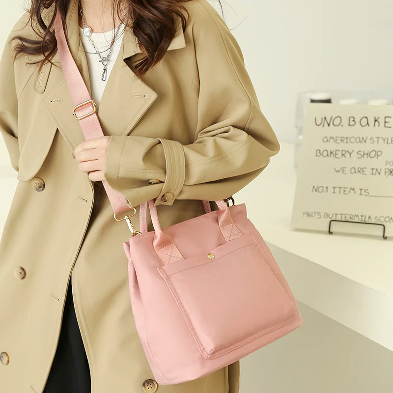 Women's Nylon Solid Messenger Bag Casual Tote Shoulder Female Crossbody Bag