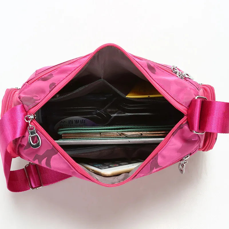 Waterproof Crossbody Shoulder Bag for Women Large Capacity Nylon Handbag
