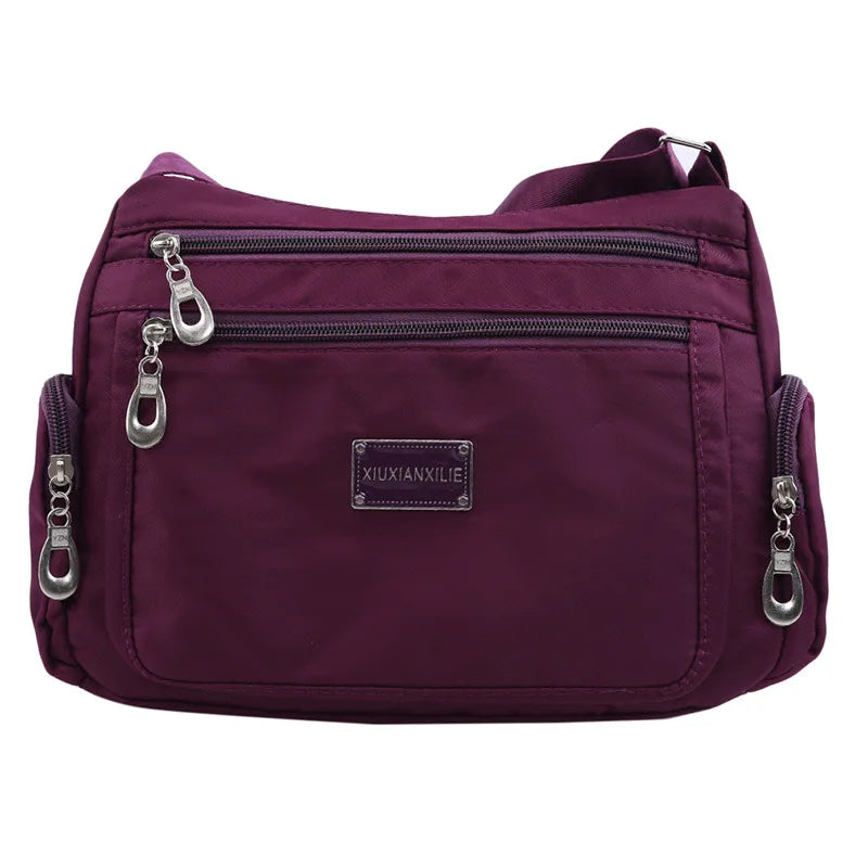 Waterproof Crossbody Shoulder Bag for Women Large Capacity Nylon Handbag