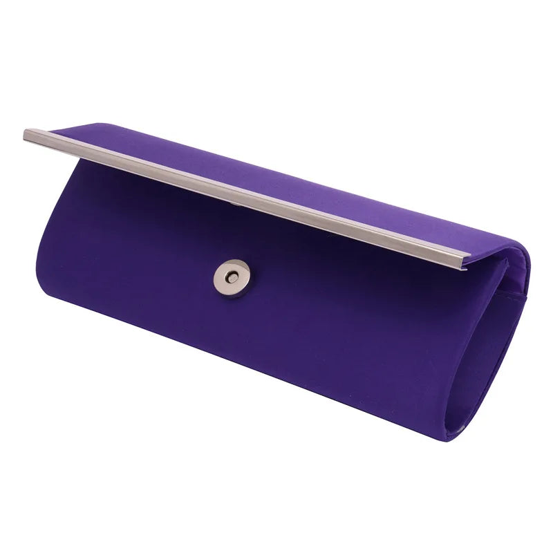 Women's Metal Strips Evening Handbags Solid Purses