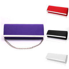 Women's Metal Strips Evening Handbags Solid Purses