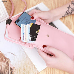Women's Phone Purse Strap Wallets Smart Phone Shoulder Handbags Leather