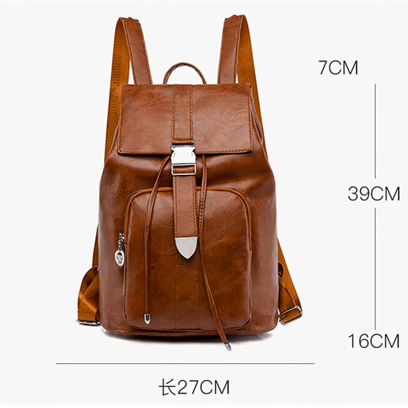 Retro Shoulder Bag Anti-theft Backpack Large Capacity School Bag