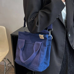 Women's Mini Canvas Shoulder Messenger Bag Casual Solid Handbag