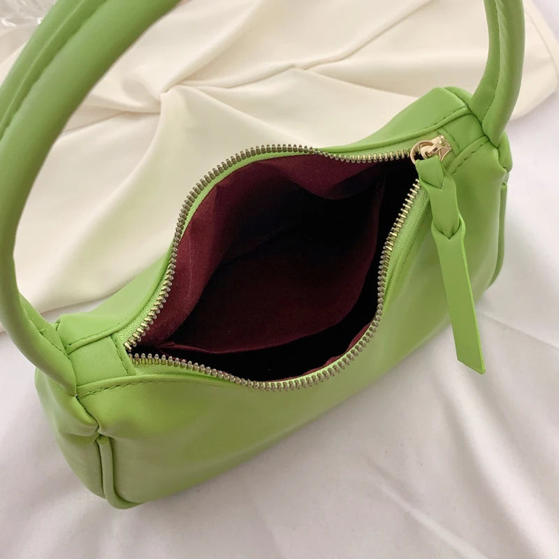 Candy Color Women's Shoulder Bag Small Summer Baguete Handbag