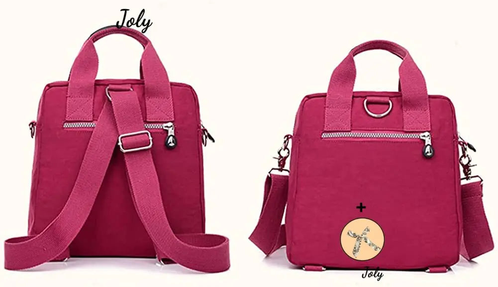 Women's 3-in-1 Shoulder Bag Backpack Nylon Messenger Bag