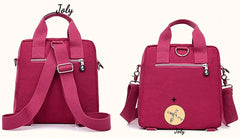 Women's 3-in-1 Shoulder Bag Backpack Nylon Messenger Bag