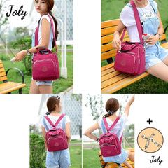 Women's 3-in-1 Shoulder Bag Backpack Nylon Messenger Bag