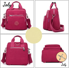 Women's 3-in-1 Shoulder Bag Backpack Nylon Messenger Bag
