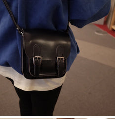 Women's Pu Leather Shoulder Bag Girl's Straddle Handbag