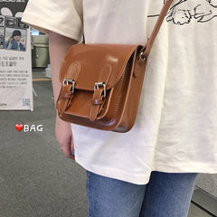 Women's Pu Leather Shoulder Bag Girl's Straddle Handbag