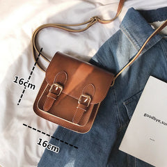 Women's Pu Leather Shoulder Bag Girl's Straddle Handbag