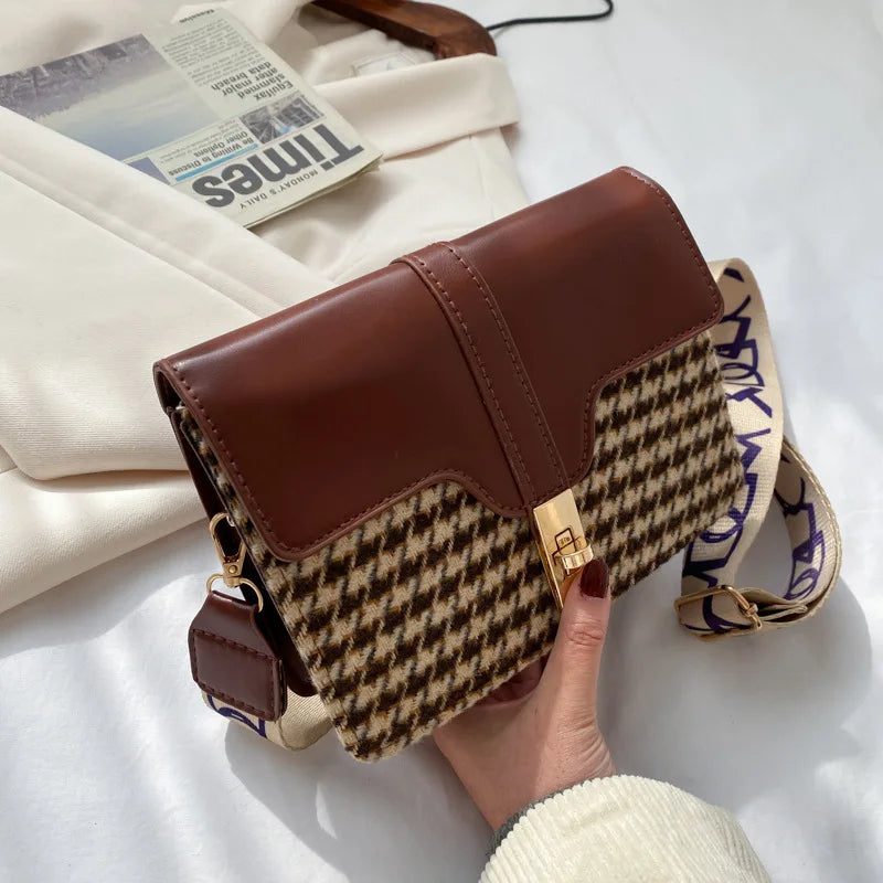 Women's Small Square Shoulder Bag Crossbody Messenger Handbag