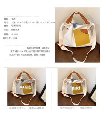 Canvas Shoulder Bag Large Capacity for School and Work