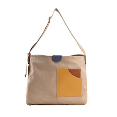 Canvas Shoulder Bag Large Capacity for School and Work