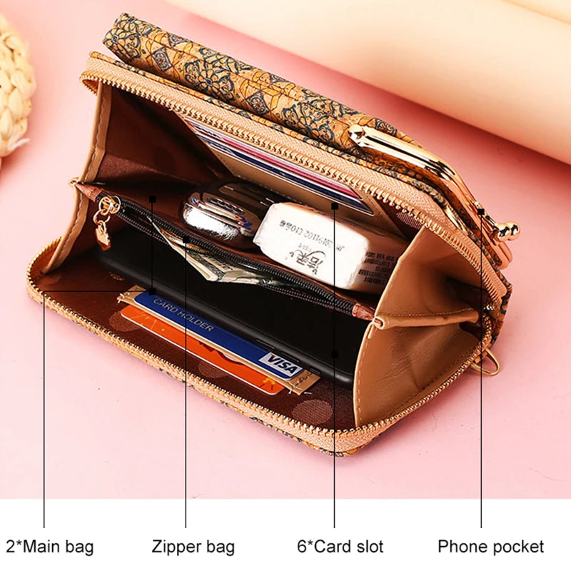 Women's Mini Crossbody Bag PU Multi-function Portable Solid