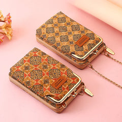Women's Mini Crossbody Bag PU Multi-function Portable Solid
