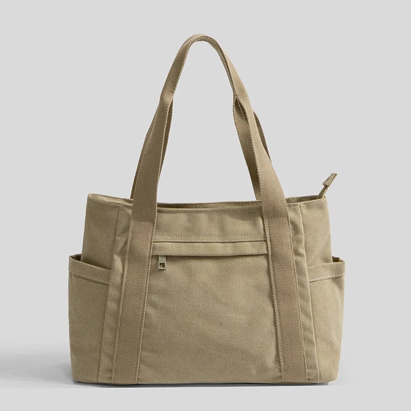 Vintage Canvas Shoulder Bag High-capacity Handbag