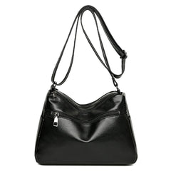 Women's Large Shoulder Bag Soft Leather Messenger Lady Red