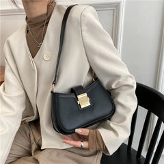 Casual PU Ladies Shoulder Bags Western Style Underarm Bags