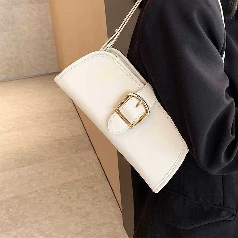 Women's PU Leather Shoulder Bag Solid Messenger Bag
