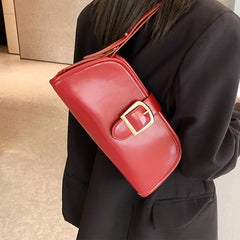 Women's PU Leather Shoulder Bag Solid Messenger Bag