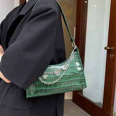 Women's Shoulder Bags PU Leather Chain Crocodile Pattern Totes