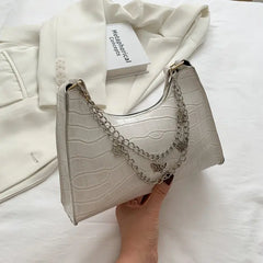 Women's Shoulder Bags PU Leather Chain Crocodile Pattern Totes