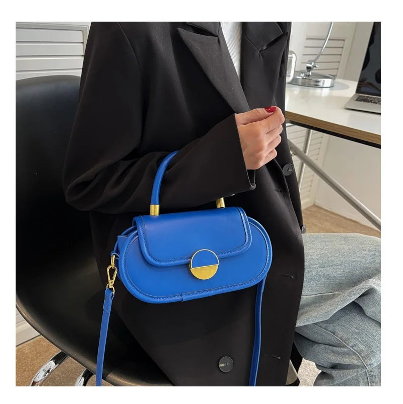 Vintage Evening Top Pu Leather Female Handbag Women Solid Bag Crossbody