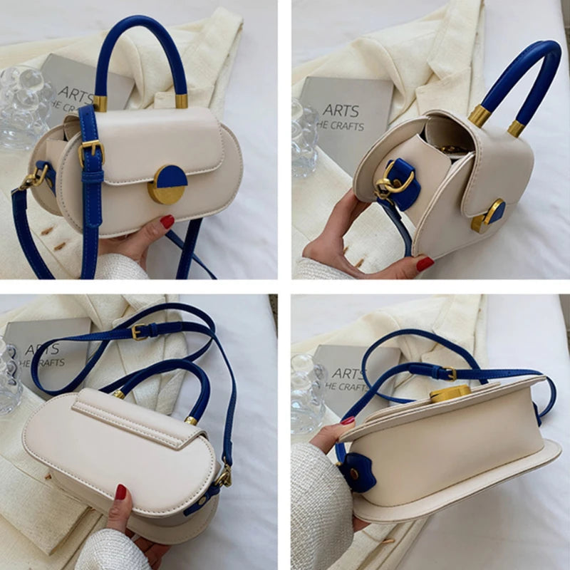 Vintage Evening Top Pu Leather Female Handbag Women Solid Bag Crossbody