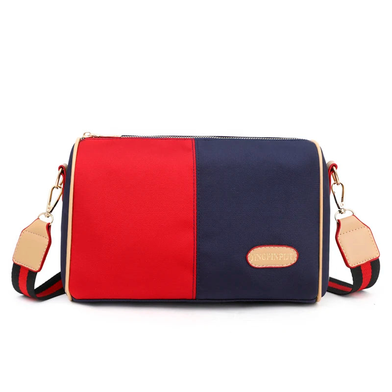 Women's Nylon Shoulder Handbag Wide Messenger Wallet Satchel Bag
