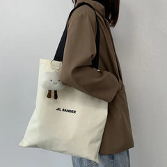 Women's Large Canvas Tote Bag Eco-Friendly Shoulder Shopper Handbag