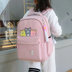 Canvas Backpack Women Large Capacity Harajuku Schoolbag