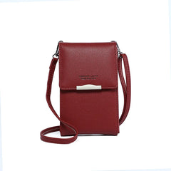 Women's Small Crossbody Shoulder Bags PU Leather Phone Pocket Bag