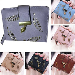 Women's Small Leather Wallet Purse Compact Mini Purse