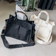 Canvas Tote Bag Large Capacity Shoulder Shopper Handbag