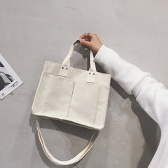 Canvas Tote Bag Large Capacity Shopping Crossbody Shoulder Handbag