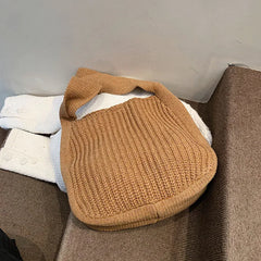 Women's Knit Tote Bag Large Capacity Handbags