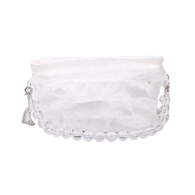 Women's Beaded Tote Shoulder Bag for Prom Wedding